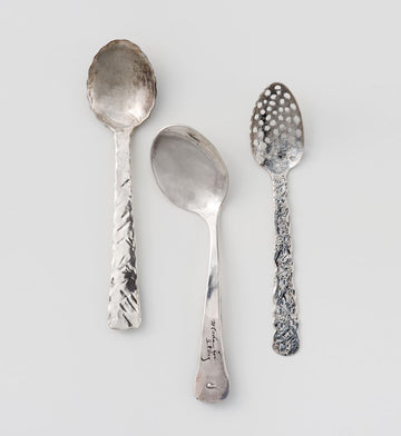 Grapefruit Spoon, 1978, Right Handed Only, 1996, Caper Spoon, 1975