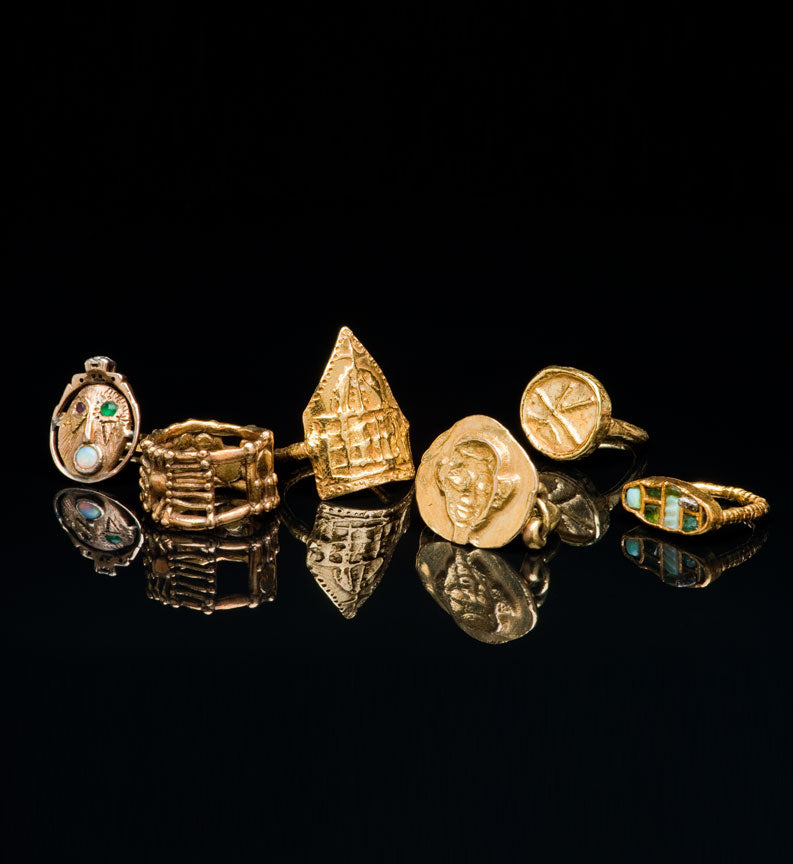 Zola's Diamond Ring, 1974, Wedding Ring, 1969, Duomo Ring, 1986, Egyptian Ring, 1998, Chinese Hula, 1990, Syd's Ring, 2005